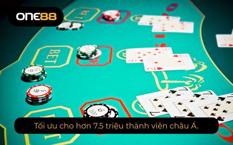 Trang chủ One88 thể hiện hệ thống vận hành ổn định và tối ưu cho hơn 7.5 triệu thành viên châu Á.